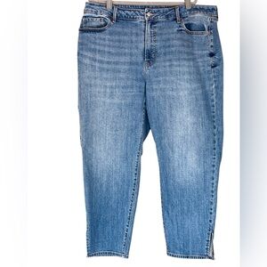Old Navy OG Blue High Waisted Side Split Ankle Jeans Plus Size 20. EUC